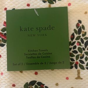 Kate Spade Red and Green Floral Kitchen Towels two piece so 4 total.